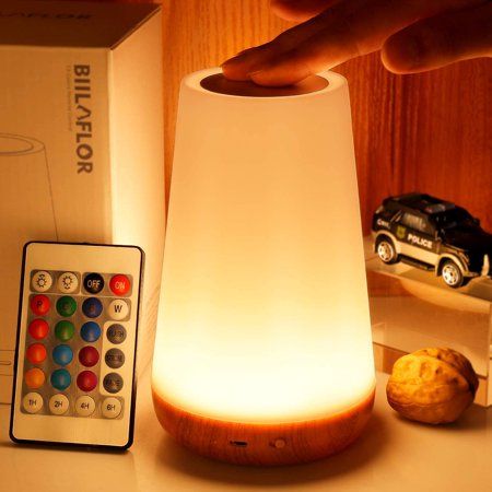 Photo 1 of Portable Touch Lamp Fashion Table Bedside Lamps with USB Charging 5 Level Night Light & 13 Color
