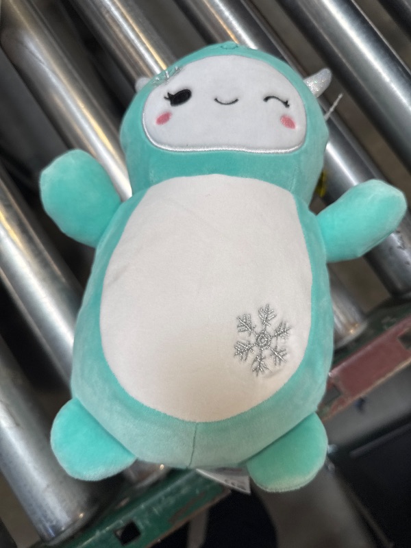 Photo 2 of Yollie the 10" Teal Yeti Stuffeed Squishmallows Hugmees Ultra Soft Cuddle Toy
