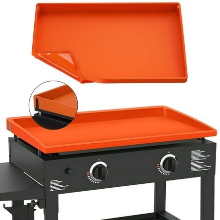 Photo 1 of 36 Inch Blackstone Griddle with Orange Cover Heavy Duty Food Grade Silicone Grill Cover
