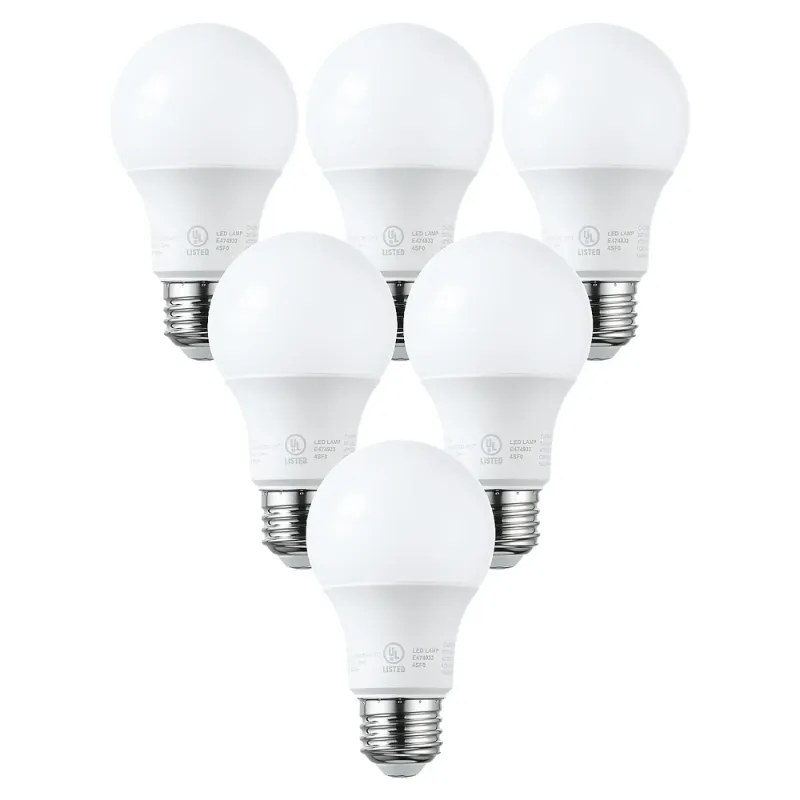 Photo 1 of 6 Pack A19 LED Light Bulbs  15w Equivalent to 100W 