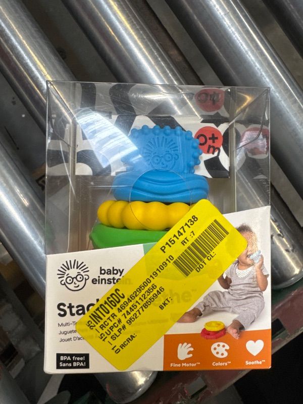 Photo 1 of Baby Einstein Stack & Teethe Multi-Textured Teether Toy
