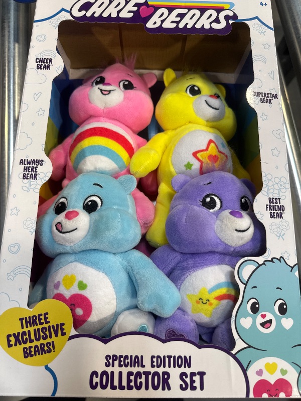 Photo 2 of Care Bears Special Edition Collector Set Exclusive 8-Inch Plush 4-Pack Set [Cheer Bear, Superstar Bear, Always Here Bear, Best Friend Bear]
