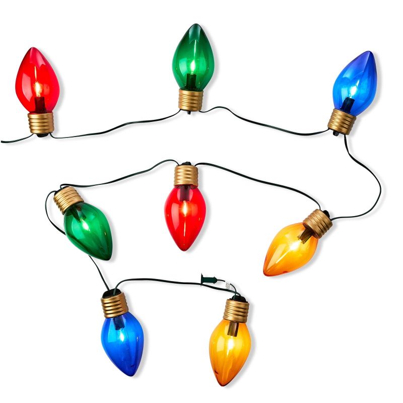 Photo 1 of 8-Count LED Jumbo Multicolor C9 Christmas String Lights, 10.8', Holiday Time
