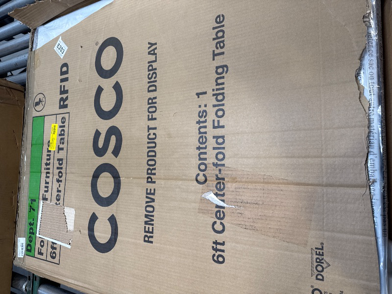 Photo 3 of Cosco 6 Foot Centerfold Folding Table, White