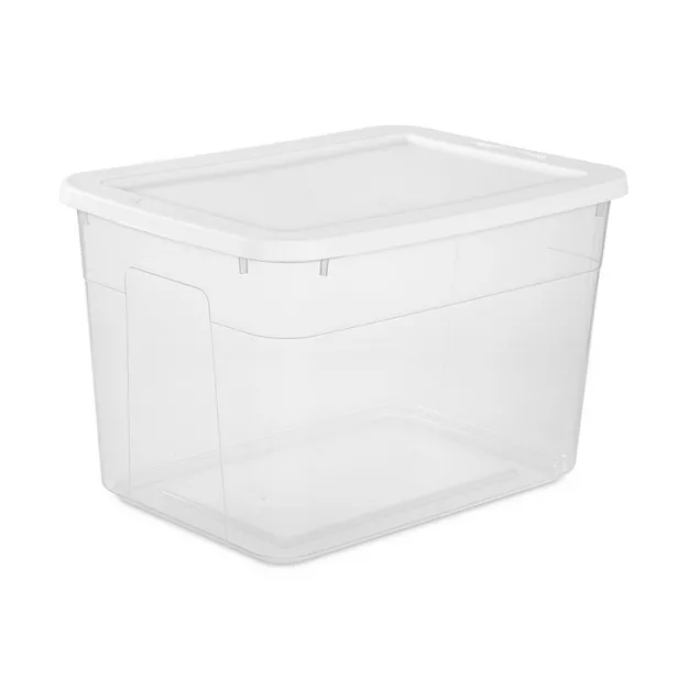 Photo 1 of The Home Edit 70QT Clear Divided Storage Bin 