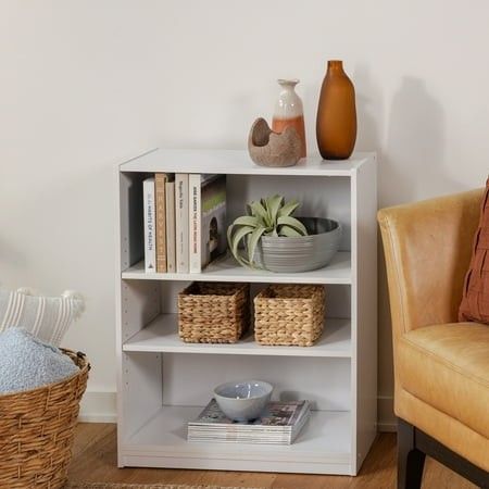 Photo 1 of Mainstays 3-Shelf Bookcase with Adjustable Shelves White
