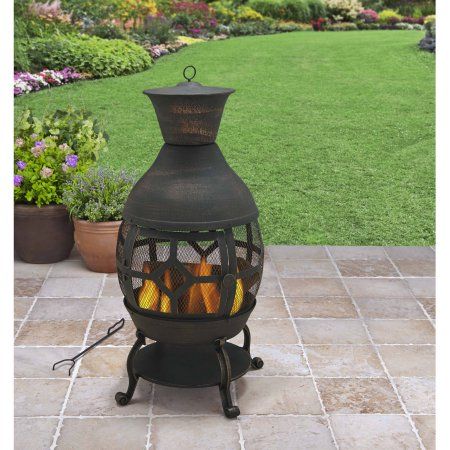 Photo 1 of Better Homes & Gardens Wood-Burning Cast Iron Chiminea Antique Bronze
