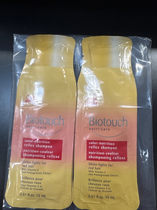 Photo 1 of Wella Biotouch Nutri-Care Color Nutrition Reflex Shampoo for Red Hair Sample(0.51fl oz) Pack of 5