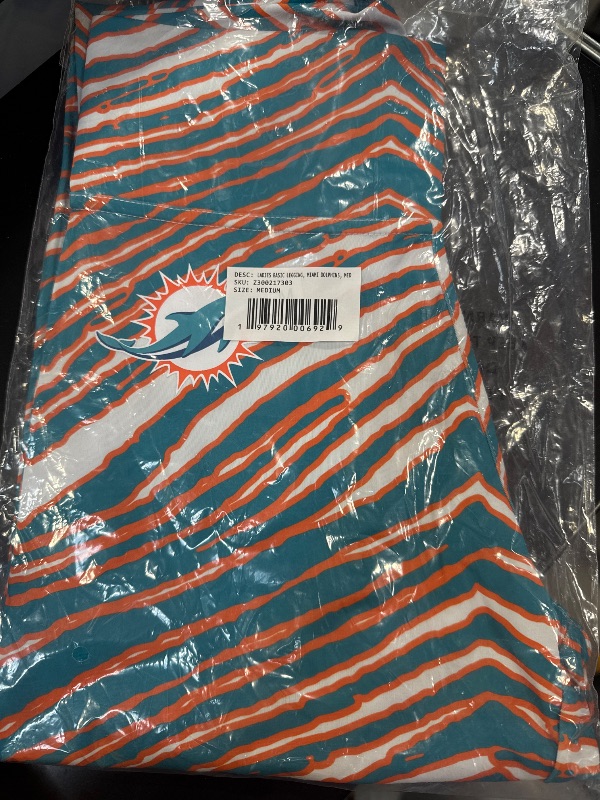 Photo 2 of Zubaz NFL Women's Basic Zebra Print Legging, Miami Dolphins, Medium Team Color