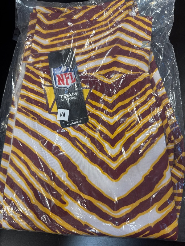 Photo 2 of Zubaz NFL Women's Basic Zebra Print Legging, Washington Commanders Medium 
