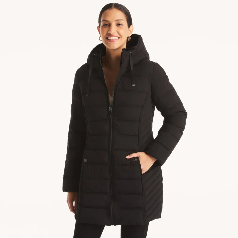 Photo 1 of Nautica Black Jacket with Hood Large, Womens 