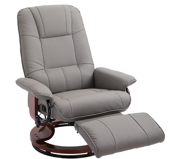 Photo 1 of Gray Faux Leather Standard (No Motion) Recliner


