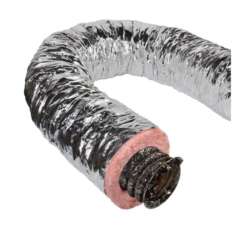 Photo 1 of Master Flow 9 in. x 25 ft. Insulated Flexible Duct R6 Silver Jacket