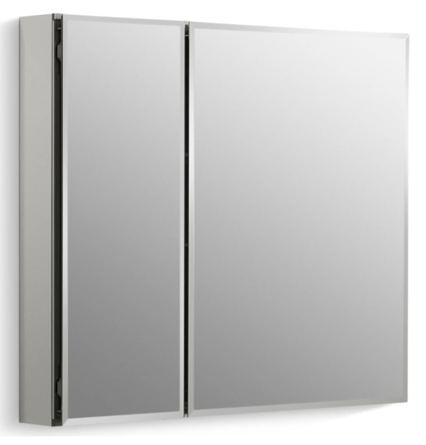 Photo 1 of Pegasus SP4586 30-Inch by 30-Inch Bi-View Beveled Mirror Medicine Cabinet, Clear