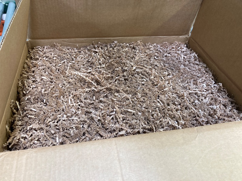 Photo 2 of BOX USA 10 lb. Kraft Crinkle Paper Packing, Shipping, and Moving Box Filler Shredded Paper for Box Package, Basket Stuffing, Bag, Gift Wrapping, Holidays, Crafts, and Decoration