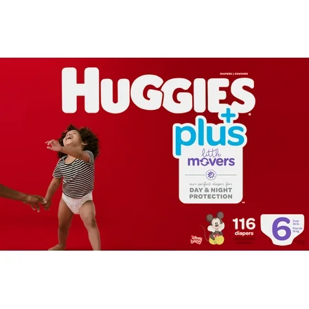 Photo 1 of Huggies Little Movers Plus Diapers Size 6 (116-Count)
