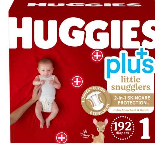 Photo 1 of Huggies Plus Diapers Size 1 - 192 count 
