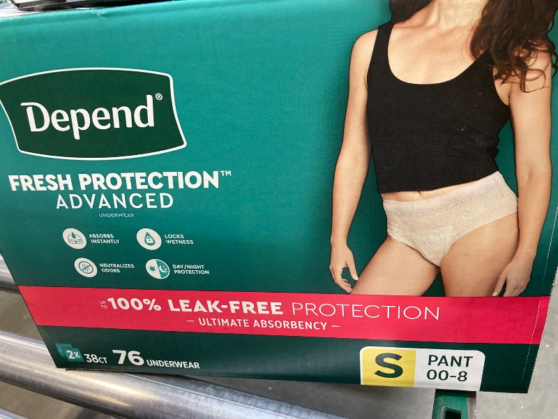 Photo 1 of Depend Fresh Protection Adult Incontinence & Postpartum Bladder Leak Underwear for Women, Disposable, Maximum, Blush, 76 Count - S