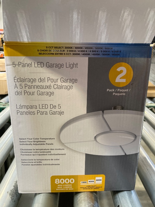 Photo 1 of 5-panel LED Garage Light, 2-pack
