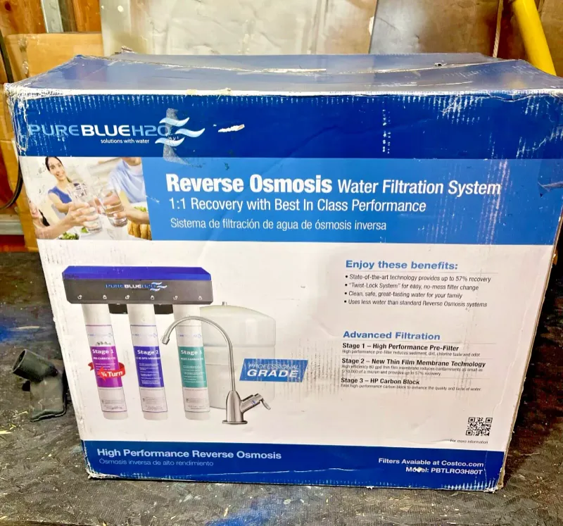 Photo 1 of Pure Blue H2O Reverse Osmosis Water Filtration System 3 Stage w/ Faucet
