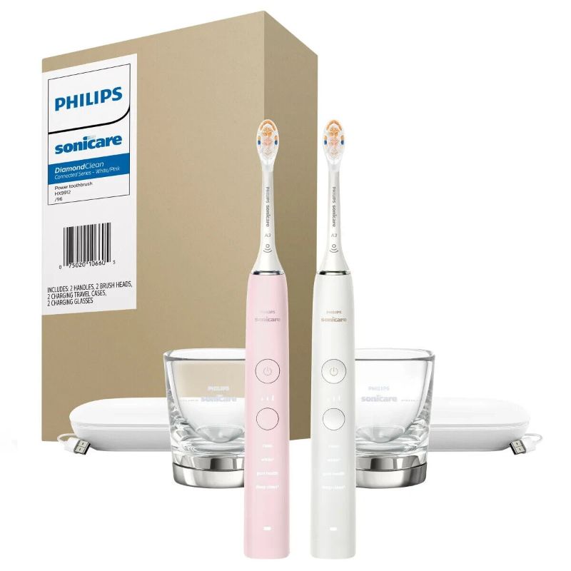 Photo 1 of Philips Sonicare DiamondClean HX9912/96 Rechargeable Sonic Toothbrush 2-Pack
