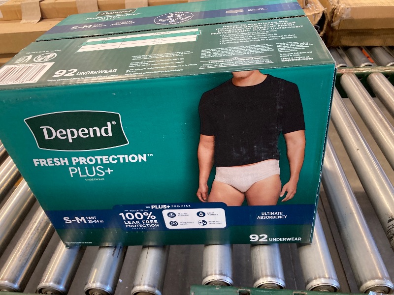 Photo 1 of Depend Protection Plus Ultimate Underwear for Men, Small/Medium (92 Count)