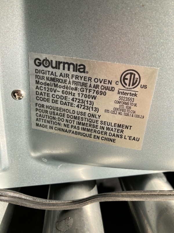 Photo 4 of Gourmia French Door XL Digital Air Fryer Oven, Stainless Steel
