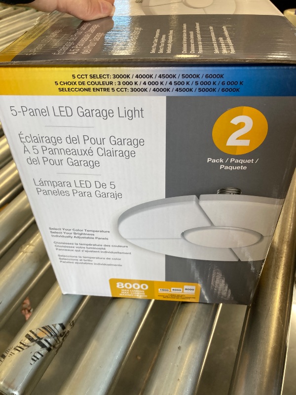 Photo 1 of 5-panel LED Garage Light, 2-pack
