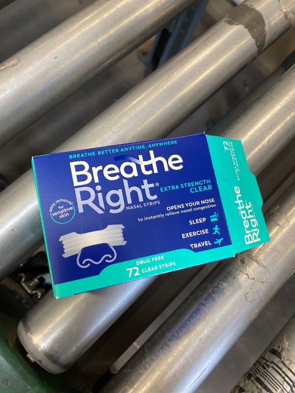 Photo 2 of Breathe Right Extra Strength Nasal Strips, Clear, 72 Count - Clear 