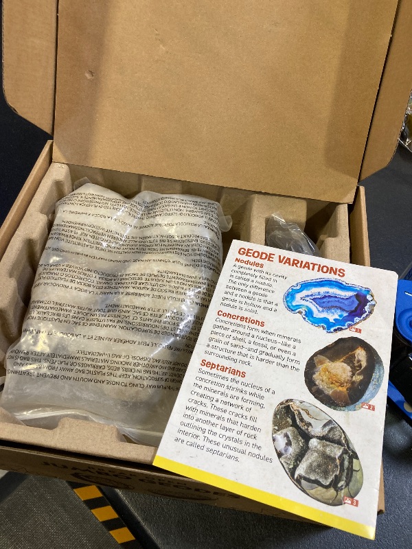 Photo 1 of NATIONAL GEOGRAPHIC Break Open 5 Jumbo Geodes - Earth Science Kit with 5 Premium, Extra-Large Geodes with Crystals, Goggles & Display Stands, Science Gifts, Fun Stuff for Kids (Amazon Exclusive)