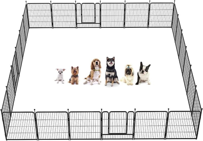 Photo 1 of FXW Rollick Dog Playpen for Indoor, Yard, RV Camping, 32 inch 24 Panels for Small and Medium Dogs?Patented