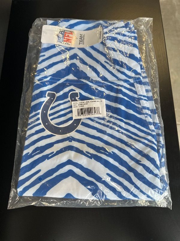 Photo 2 of M - Zubaz NFL Women's Basic Zebra Print Legging, Indianapolis Colts, Small Team Color