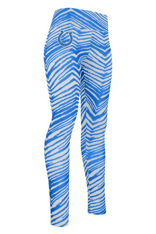 Photo 1 of S - Zubaz NFL Women's Basic Zebra Print Legging, Indianapolis Colts, Small Team Color