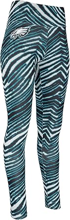 Photo 1 of L - Zubaz NFL Women's Basic Zebra Print Legging Philadelphia Eagles 