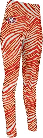 Photo 1 of M - Zubaz NFL Women's Basic Zebra Print Legging San Francisco 49ers  
