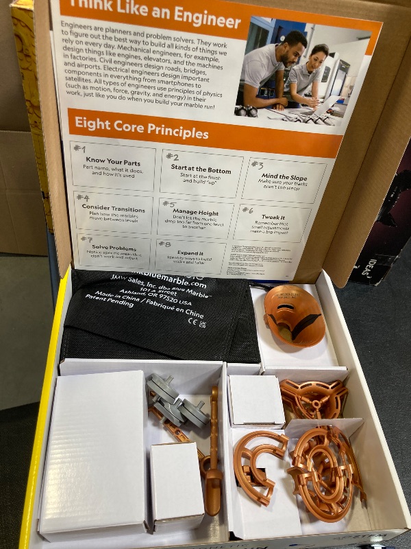 Photo 1 of NATIONAL GEOGRAPHIC Magnetic Marble Run - 75-Piece STEM Building Set for Kids & Adults with Magnetic Track & Trick Pieces & Marbles for Building A Marble Maze, STEM Project (Amazon Exclusive)