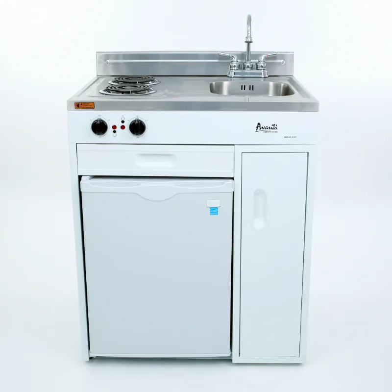 Photo 1 of Avanti 30" Compact Miniature Kitchen, Stainless Steel Countertop, in White (CK3016)- VIEW PHOTOS FOR DAMAGE
