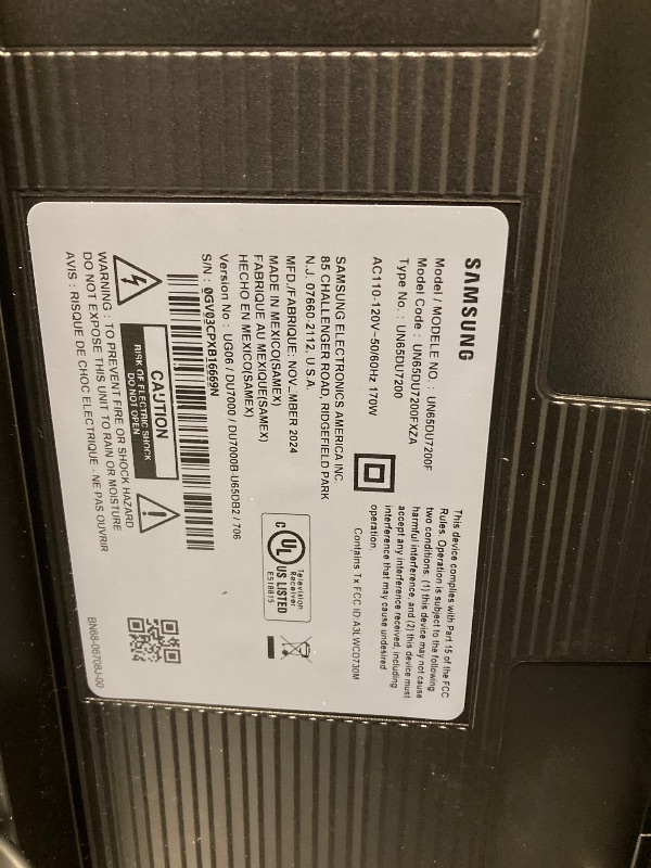 Photo 4 of SAMSUNG 65-Inch Class Crystal UHD 4K DU7200 Series HDR Smart TV w/Object Tracking Sound Lite, PurColor, Motion Xcelerator, Mega Contrast, Q-Symphony (UN65DU7200, 2024 Model)