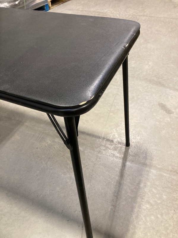 Photo 3 of 4'  Small black foldable table 