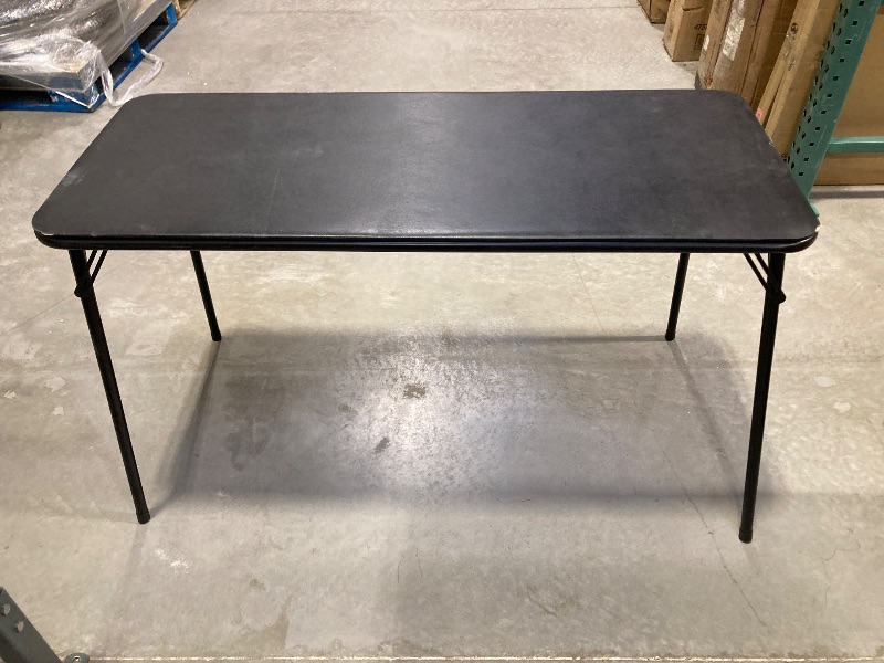 Photo 1 of 4'  Small black foldable table 