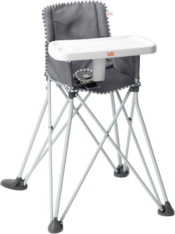 Photo 1 of Bright Starts Pop 'n Dine Portable High Chair Indoor/Outdoor - Gray
