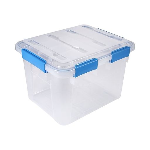 Photo 1 of Ezy Storage 33.8qt IP67 Waterproof File Storage Box: Stackable