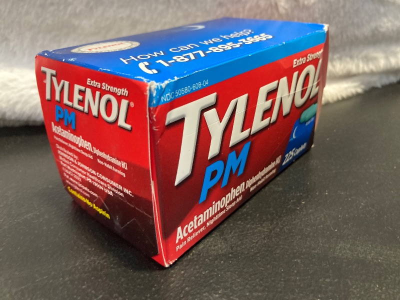 Photo 2 of exp date 08/2026-Tylenol PM Extra Strength Pain Reliever & Sleep Aid Caplets, 225 ct