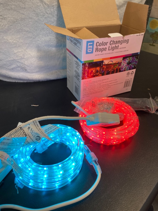 Photo 2 of LED Color Changing 18 Ft, Rope Light with Remote, 2-pack