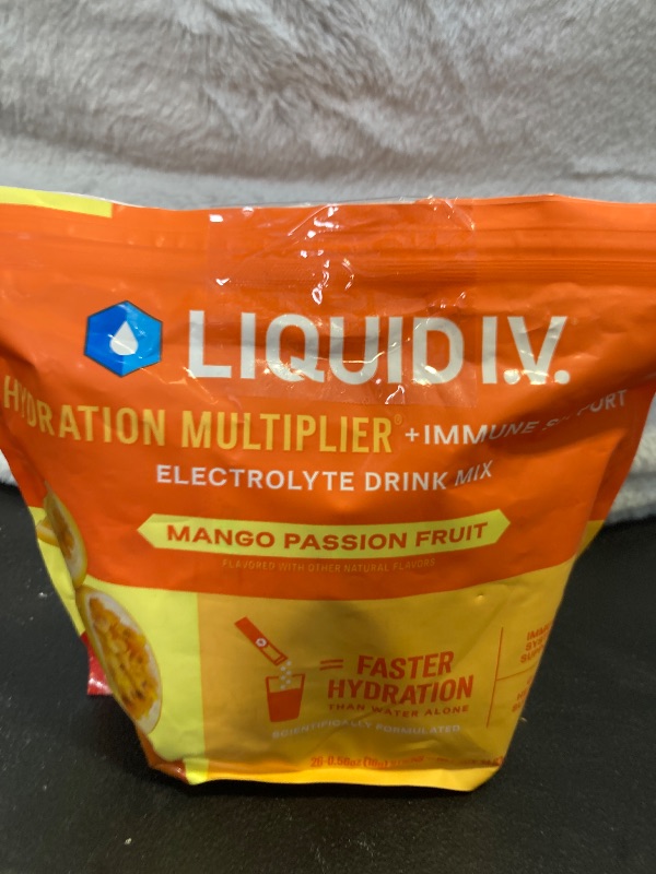 Photo 3 of exp date 11/2026-Liquid I.V. Hydration Multiplier Plus Immune Support, Mango Passionfruit 