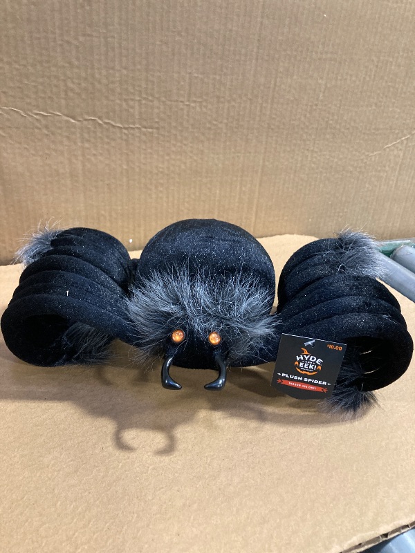 Photo 2 of 50 Plush Spider Black Halloween Decorative Prop - Hyde  EEK! Boutique