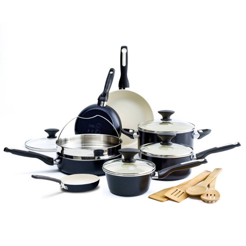 Photo 1 of GreenPan Rio 16pc Ceramic Nonstick Cookware Set Black
- READ NOTES