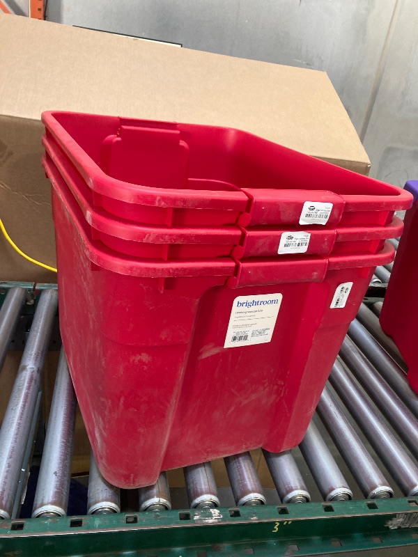 Photo 2 of 3 pack- 20gal Latching Storage Tote - Brightroom™- MISSING LIDS
