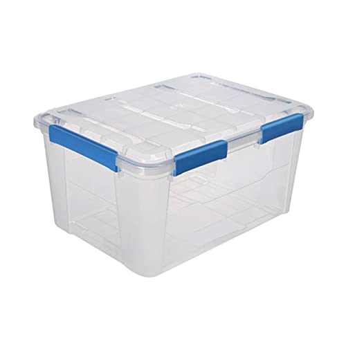 Photo 1 of Ezy Storage IP67 Rated 75L Waterproof Plastic Storage Tote- missing lid and latch 