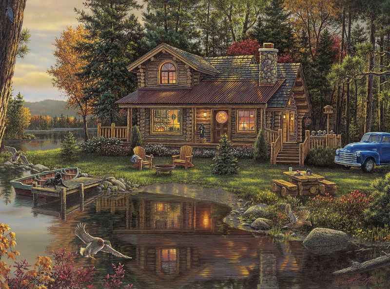 Photo 1 of Buffalo Games - Kim Norlien - Peace Like A River - 1000 Piece Jigsaw Puzzle for Adults -Challenging Puzzle Perfect for Game Nights - Finished Size is 26.75 x 19.75
